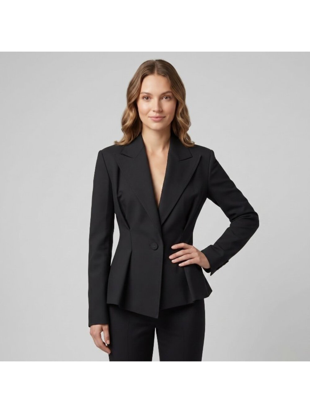 Helmut Lang Women's Cinched Waist Blazer in Black Color and size 4 NWT MSRP $695